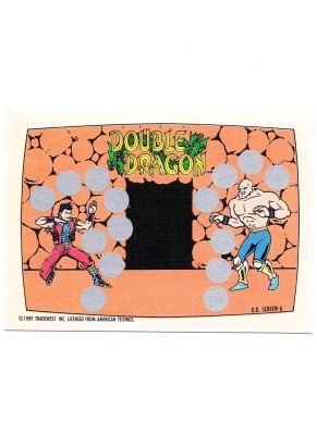 Double Dragon Rubbelkarte - Screen 6 Topps / Nintendo 1989 - Nintendo Game Pack Serie 1 - 80er
