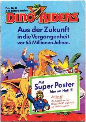 Dino Riders Werbe Comic Promo mit Poster 1987 Tyco