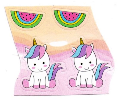 Unicorn and melon slice stickers