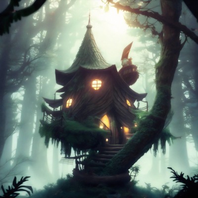 The Tree House Fairy Forest 4 - Dark Fantasy - Poster
