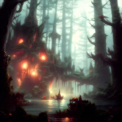 The Swamp Fairy Forest 7 - Dark Fantasy - Poster