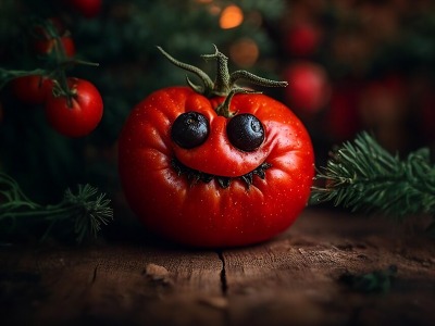Evil monster tomato natural horror mini photo poster - 27x20 cm