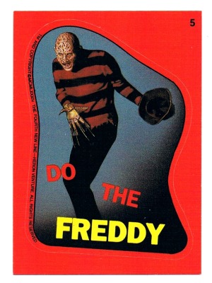 A Nightmare on Elm Street / Freddy Krueger - Sticker Topps 1988 - Fright Flicks - 80s Trading Card