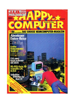 Happy Computer - 11/86 November - Commodore 64 Schneider CPC Amiga Atari St 1986