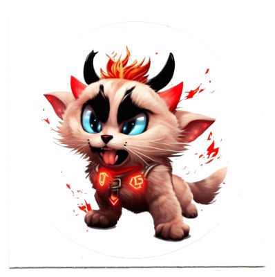Hell Cat - The devil cat - Sticker
