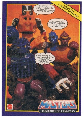 Stinkor, Two Bad &amp; Spikor - Italian advertising site - Masters of the Universe - 80s