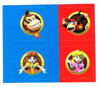 Super Mario Bros - Donkey Kong Didi Princess Daisy Peach Mini-Stickers