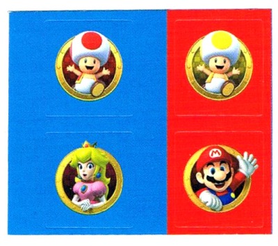 Super Mario Bros - Toad, Princess Peach Mini-Sticker