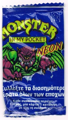 Leere griechische Figurenpackung - Monster in my Pocket - Serie 1