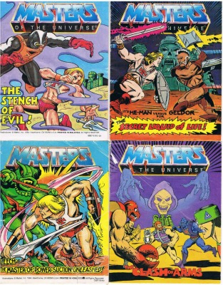 4 Mini Comics - Masters of the Universe He-Man MOTU - Clash of Arms - Stench of Evil - Leech: The