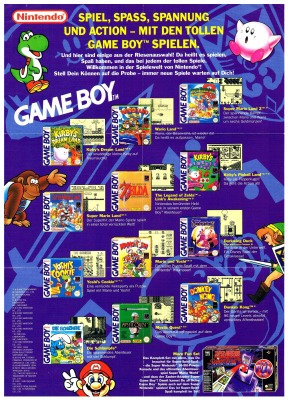 Nintendo Game Boy / SNES bzw Super NES Werbeflyer