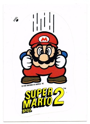 Super Mario Bros 2 - Sticker O-Pee-Chee / Nintendo 1989 - Nintendo Game Pack Serie 2 - 80er