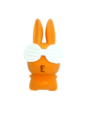Orange bunny with sunglasses - eraser -