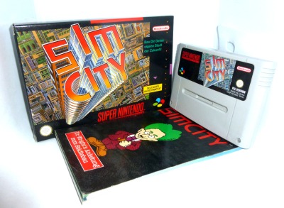 Nintendo SNES - Sim City - Komplett / OVP - Pal Version - Super Nintendo Entertainment System