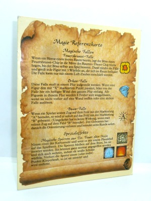 Magie Referenzkarte Ersatzteil - Hero Quest - Morcars Magier