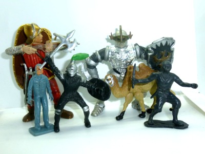 Various small plastic figures