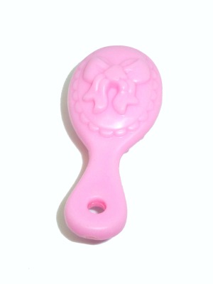 Pink plastic brush with bow pattern Hasbro - My Little Pony - G3 - 2000s accessory