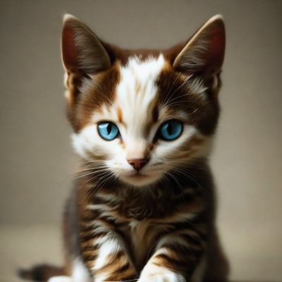Small kitten with blue eyes - Mini Poster 20 x 20 cm