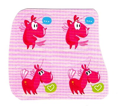Mini pink unicorn stickers