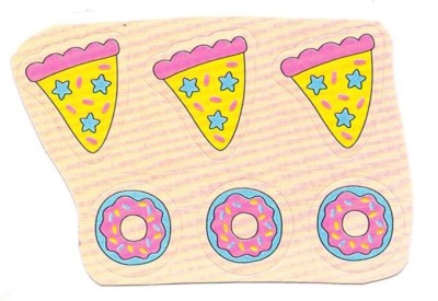 Pizza slice donut stickers