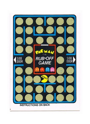 PAC MAN Rubbelkarte / Rub-Off Card - Fleer / Midway 1980