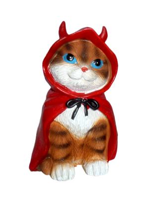 Cat devil Little Red Riding Hood - Halloween decorative figure