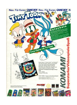 Konami advertising - Tiny Toon Adventures - Babsbig break Game Boy