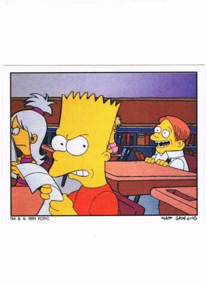 Panini Sticker No 70 - The Simpsons 1991