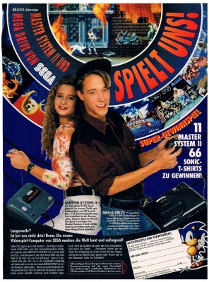 Advertisement Sega Mega Drive, Master System 1991