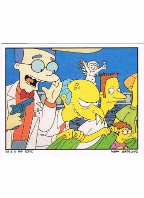 Panini Sticker No 112 - The Simpsons 1991