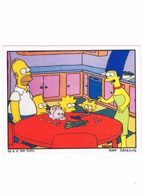 Panini Sticker No. 131 - The Simpsons 1991