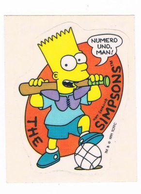 Panini Sticker Nr. 152 - The Simpsons 1991