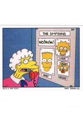 Panini Sticker Nr. 17 - The Simpsons 1991