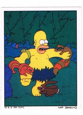 Panini Sticker No 185 - The Simpsons 1991