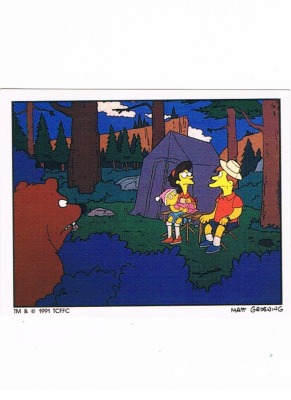 Panini Sticker No 186 - The Simpsons 1991