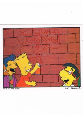 Panini Sticker No 66 - The Simpsons 1991
