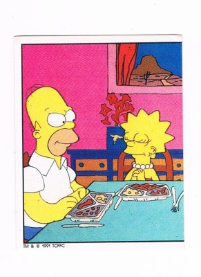 Panini Sticker No 124 - The Simpsons 1991