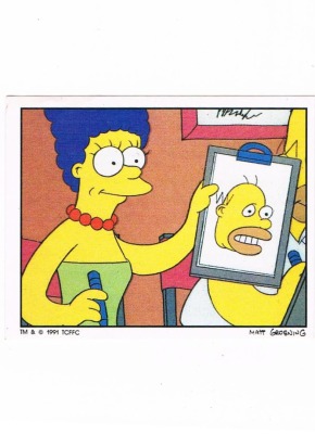 Panini Sticker No 135 - The Simpsons 1991