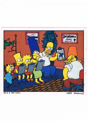 Panini Sticker No 136 - The Simpsons 1991