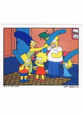 Panini Sticker No 137 - The Simpsons 1991