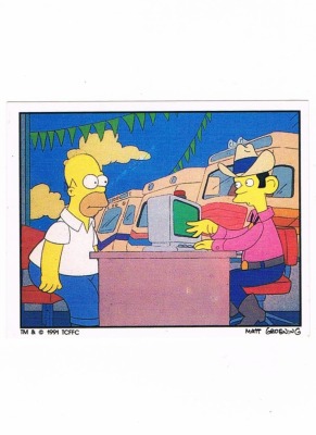 Panini Sticker No. 161 - The Simpsons 1991
