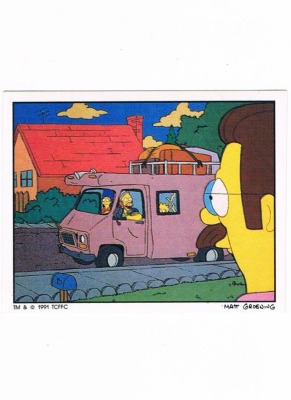 Panini Sticker No 163 - The Simpsons 1991