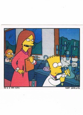 Panini Sticker No 97 - The Simpsons 1991