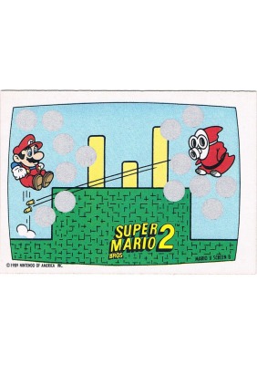 Super Mario Bros 2 - NES Rubbelkarte Pee Chee / Nintendo 1989 - Nintendo Game Pack Serie 2 - 80er