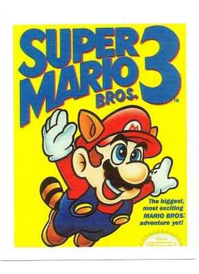 Sticker No. 3 - Super Mario Bros. 3/NES - Nintendo Official Sticker Album Merlin 1992