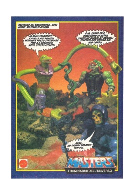 Masters of the Universe - Sssqueeze, Snakeface und Skeletor - Italienische Werbeseite - He-Man/MOTU