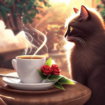 Kaffee Katze - Poster