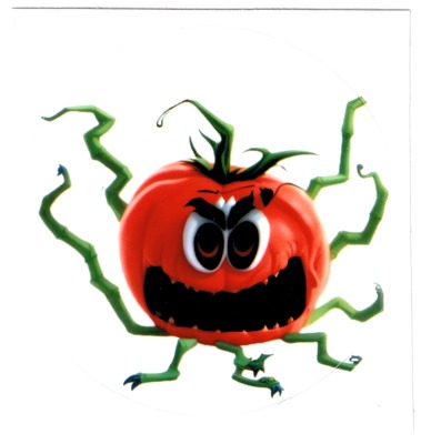 Mehrarmige Monster Tomate Sticker - 4x4cm