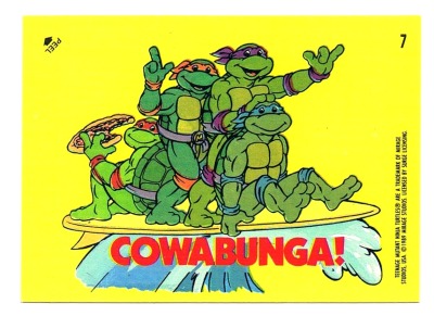 COWABUNGA - Turtles Topps stickers from 1989 - Teenage Mutant Ninja Turtles Hero Turtles