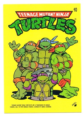 Sticker No. 10 - Turtles Topps Sticker 1989 - Teenage Mutant Ninja Turtles Hero Turtles